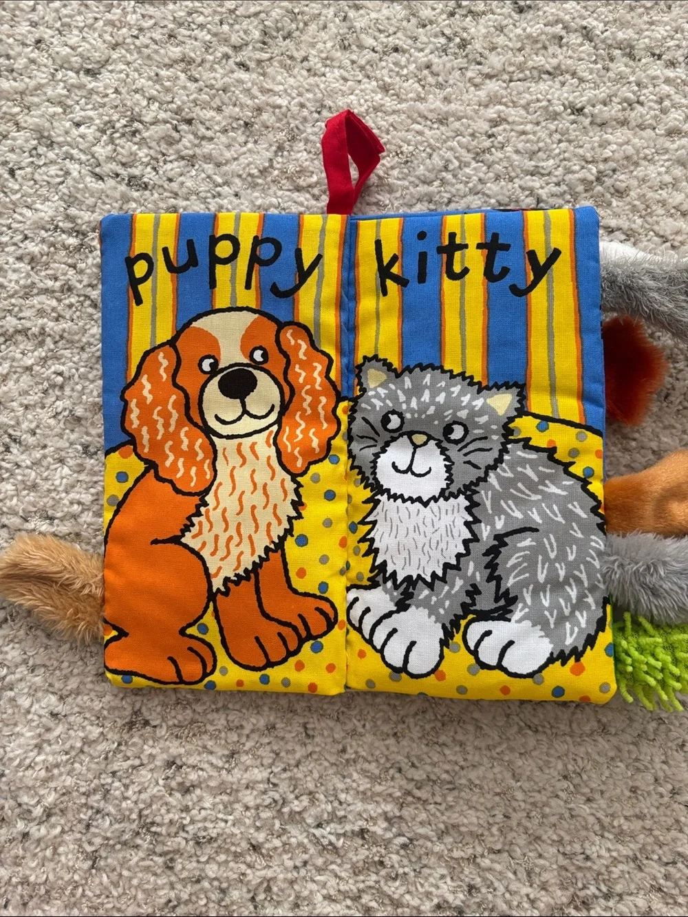 Baby Jellycat Fluffy Tails Plush Crinkle Book